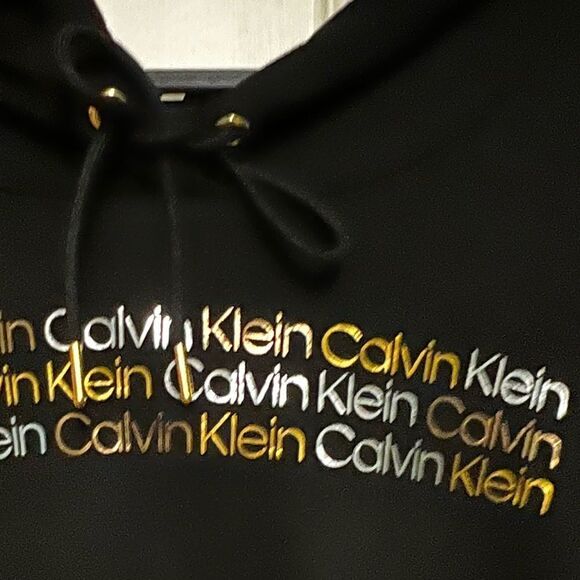 Calvin Klein Black Hoodie Dress NWOT